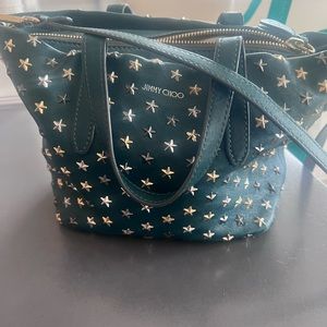 Jimmy Choo green star studded bag like new